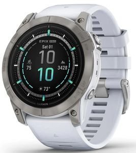 GARMIN ΡΟΛΟΪ GARMIN EPIX PRO 42 MM SILVER WITH WHITESTONE