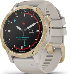  GARMIN DESCENT MK2S LIGHT SAND WITH LIGHT GOLD BEZEL