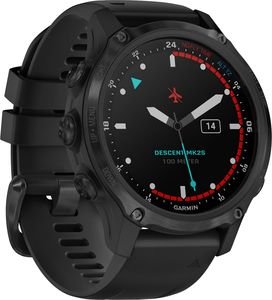  GARMIN DESCENT MK2S BLACK WITH CARBON GRAY DLC BEZEL