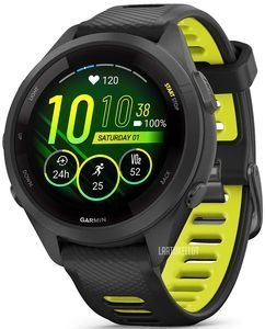  GARMIN FORERUNNER 265S BLACK WITH AMP YELLOW
