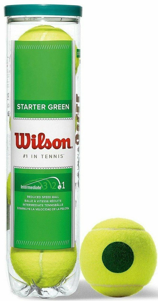 WILSON ΜΠΑΛΑΚΙΑ WILSON STARTER PLAY 4 BALL ΚΙΤΡΙΝΑ/ΠΡΑΣΙΝΑ