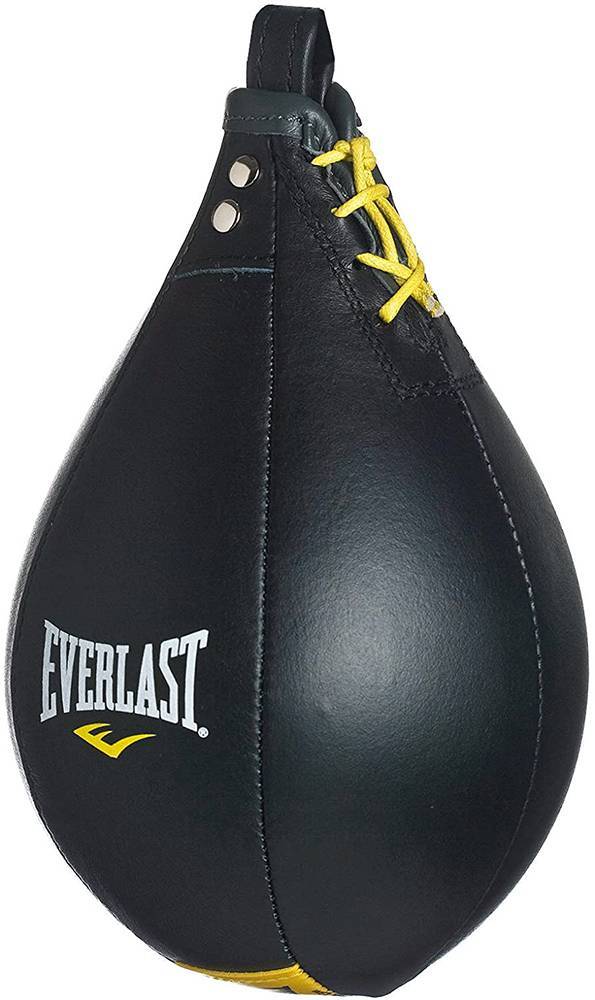 EVERLAST ΣΑΚΟΣ ΤΑΧΥΤΗΤΑΣ EVERLAST LEATHER SPEED BAG MEDIUM 4241 ΜΑΥΡΟΣ (23X15 CM)