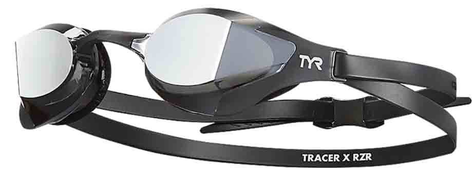 TYR ΓΥΑΛΙΑ TYR TRACER-X RZR RACING MIRRORED ADULT GOGGLES ΜΑΥΡΑ/ΑΣΗΜΙ
