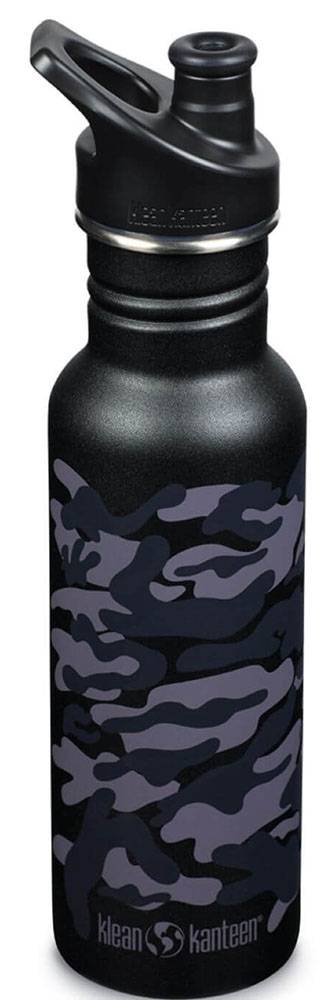 KLEAN KANTEEN ΠΑΓΟΥΡΙ KLEAN KANTEEN CLASSIC NARROW WITH SPORT CAP BLACK CAMO ΜΑΥΡΟ (532 ML)