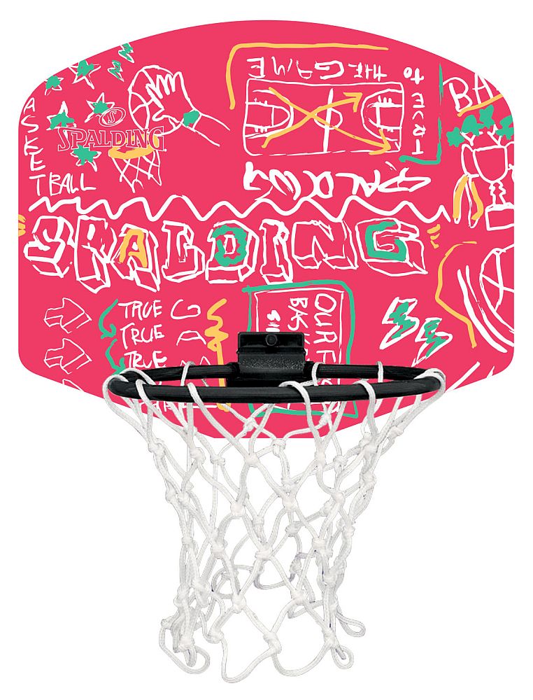 SPALDING ΜΠΑΣΚΕΤΑΚΙ SPALDING GRAFFITI MICRO MINI BACKBOARD SET ΡΟΖ