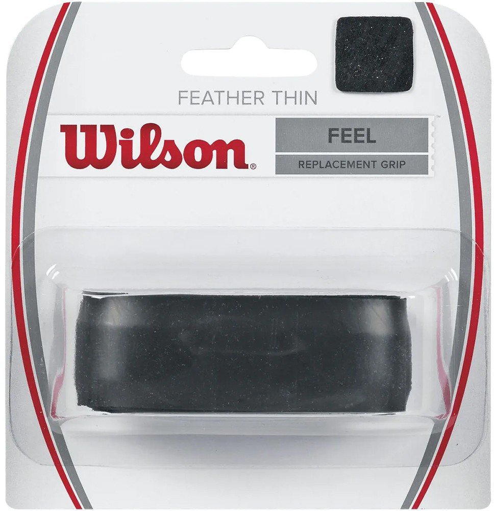 WILSON ΓΚΡΙΠ WILSON FEATHER THIN REPLACEMENT GRIP ΜΑΥΡΟ