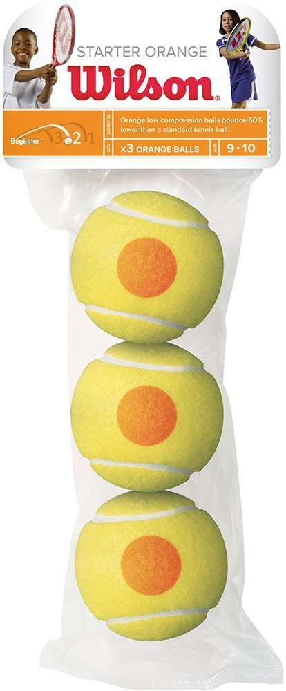 WILSON ΜΠΑΛΑΚΙΑ WILSON STARTER ORANGE 3 BALL ΚΙΤΡΙΝΑ/ΠΟΡΤΟΚΑΛΙ