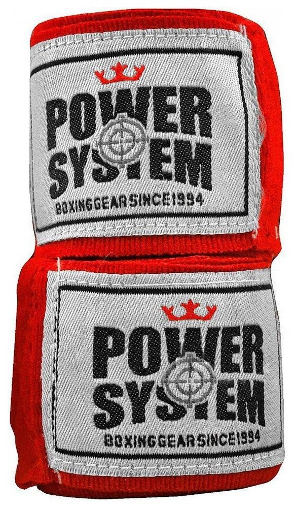 ΕΠΙΔΕΣΜΟΙ ΚΑΡΠΟΥ (ΖΕΥΓΑΡΙ) POWER SYSTEM PS-3404 BOXING WRAPS ΚΟΚΚΙΝΟΙ (400 CM)