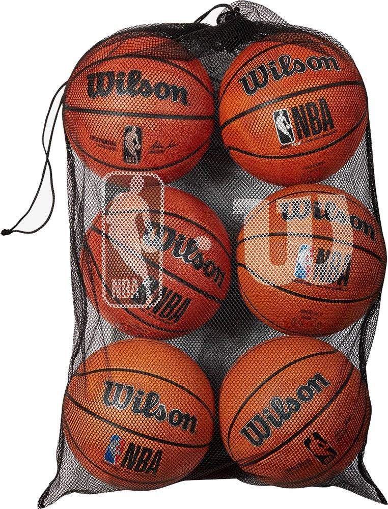 ΤΣΑΝΤΑ ΜΕΤΑΦΟΡΑΣ WILSON NBA 6 BALL MESH BAG ΜΑΥΡΗ