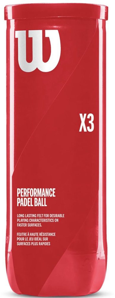 WILSON ΜΠΑΛΑΚΙΑ PADEL WILSON X3 BALLS ΚΙΤΡΙΝΑ (3 ΤΜΧ)