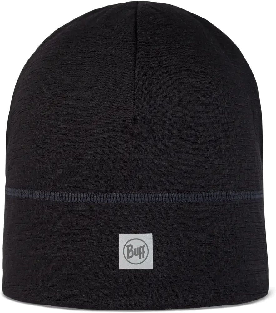 BUFF ΣΚΟΥΦΟΣ BUFF MERINO LIGHTWEIGHT BEANIE SOLID ΜΑΥΡΟΣ