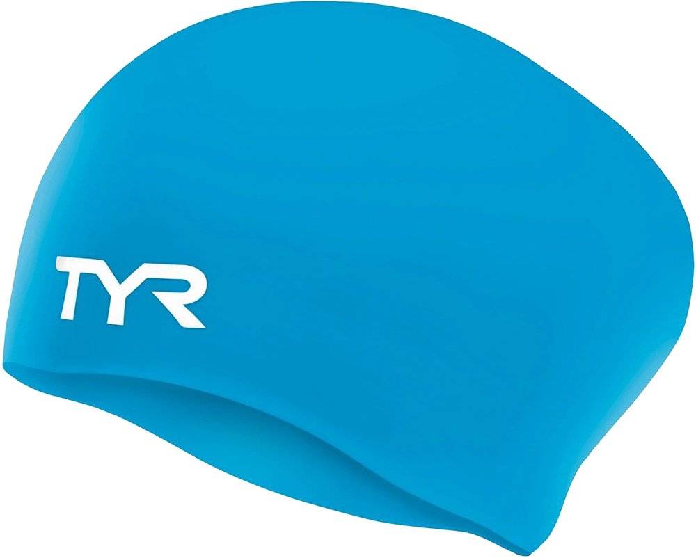 ΣΚΟΥΦΑΚΙ TYR LONG HAIR WRINKLE-FREE SILICONE ADULT SWIM CAP ΜΠΛΕ