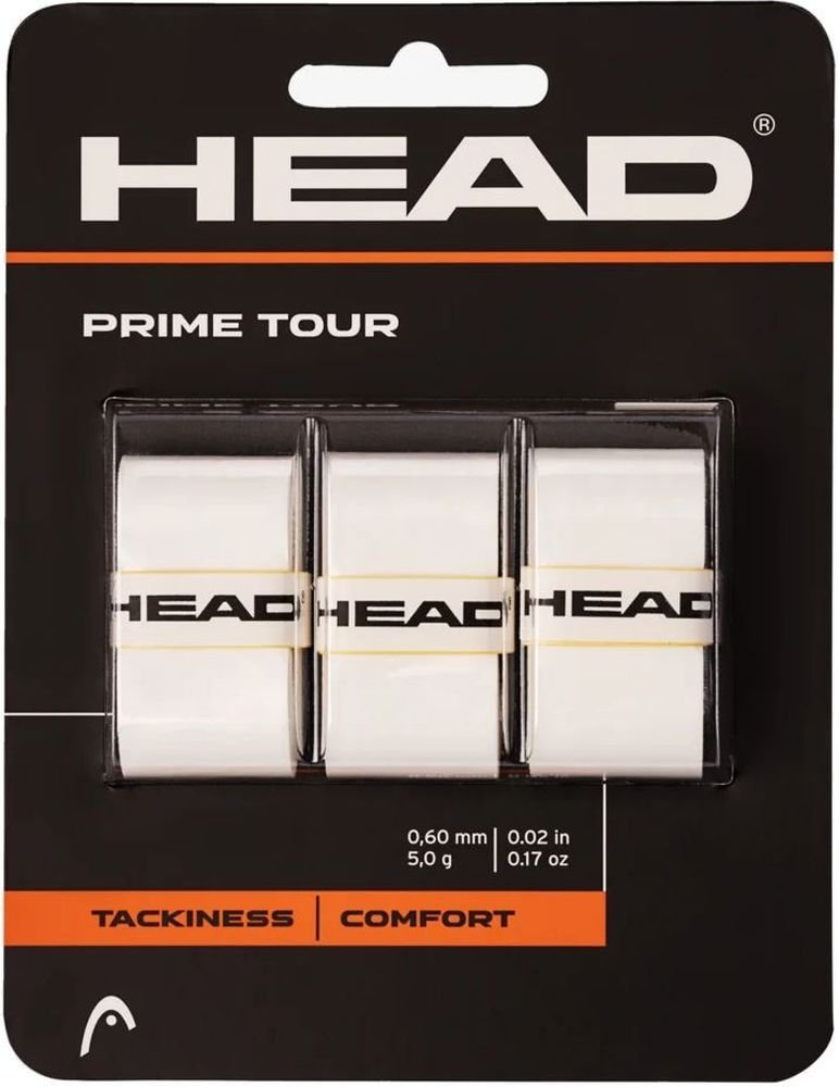 HEAD ΓΚΡΙΠ HEAD PRIME TOUR TENNIS OVERGRIP 3 ΤΜΧ ΛΕΥΚΑ