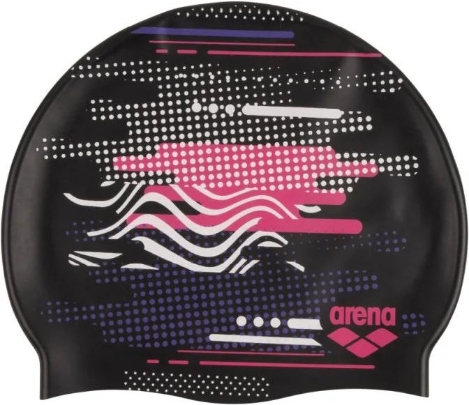 ARENA ΣΚΟΥΦΑΚΙ ARENA PRINT JR POOL CAP RHYTHM ΜΑΥΡΟ/ΡΟΖ
