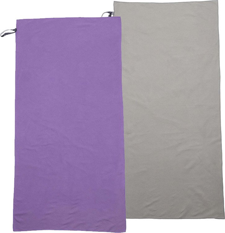 ΣΕΤ ΜΕ 2 ΠΕΤΣΕΤΕΣ MICROFIBER ESPREE FAST DRY SOLID MAUVE - GREY (50 X 100 CM)