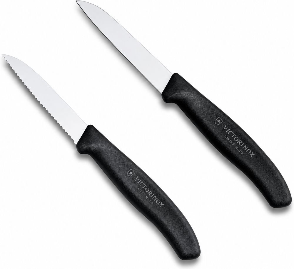 ΣΕΤ ΜΑΧΑΙΡΙΑ VICTORINOX 1 ΟΔΟΝΤΩΤΟ - 1 ΕΥΘΥ ΜΕ ΜΑΥΡΗ ΛΑΒΗ (8CM)