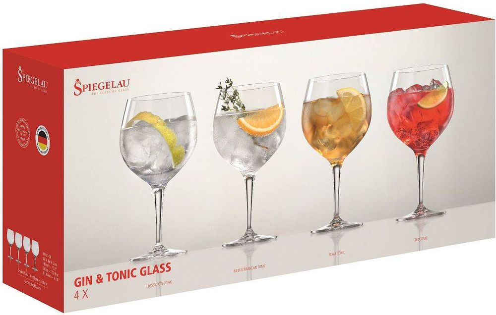 ΣΕΤ 4 ΚΡΥΣΤΑΛΛΙΝΩΝ ΠΟΤΗΡΙΩΝ SPIEGELAU GIN - TONIC (630ML)