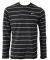  STRIPED SUEDED LS CREW TEE /...