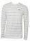  STRIPED SUEDED LS CREW TEE /...
