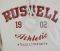  RUSSELL HOODED SWEAT DISTRESSED PRINT  (M)