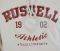  RUSSELL HOODED SWEAT DISTRESSED PRINT  (L)