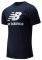  NEW BALANCE ESSENTIALS STACKED LOGO TEE   (S)