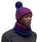  BUFF KNITTED & FLEECE BAND HAT MASHA PURPLISH 