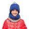  BUFF KNITTED & FLEECE BAND HAT GANBAT BLUE 