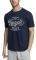  RUSSELL ATHLETIC STRIPED PRINT S/S CREWNECK TEE   (S)