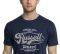  RUSSELL ATHLETIC STRIPED PRINT S/S CREWNECK TEE   (L)