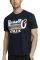 RUSSELL ATHLETIC STRIPED 02 S/S CREWNECK TEE   (L)