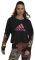  ADIDAS PERFORMANCE ADIDAS X FARM RIO PRINT LOOSE CROPPED FLEECE LOGO SWEATSHIRT  (L)