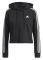  ADIDAS PERFORMANCE 3-STRIPES CROPPED HOODIE  (L)