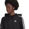  ADIDAS PERFORMANCE 3-STRIPES CROPPED HOODIE  (XL)