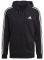  ADIDAS PERFORMANCE ESSENTIALS FRENCH TERRY 3-STRIPES FULL-ZIP HOODIE  (M)