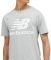  NEW BALANCE ESSENTIALS STACKED LOGO TEE  (S)