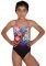  SPEEDO POLKA MELT PLACEMENT V-BACK  (9-10 , 140 CM)