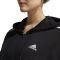 ADIDAS PERFORMANCE ESSENTIALS 3-STRIPES FRENCH TERRY OVERSIZED FULL-ZIP HOODIE  (M)