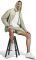  ADIDAS PERFORMANCE MELANGE FULL-ZIP HOODIE  (M)