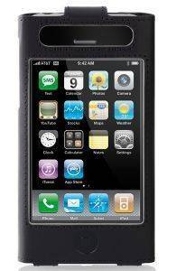 BELKIN LEATHER SLEEVE WITH CLIP IPHONE 3G BLACK