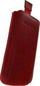 LEATHER POUCHE ANILINE CASE RED  SAMSUNG I900 OMNIA / APPLE IPHONE