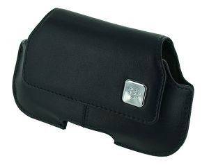 BLACKBERRY STORM 9500 LEATHER HORIZONTAL HOLSTER (BLACK)