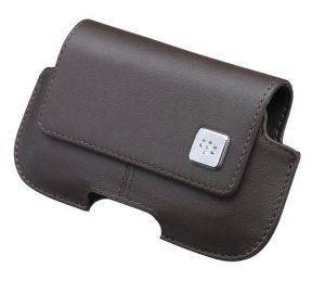 BLACKBERRY CURVE 8900 LEATHER HORIZONTAL HOLSTER (BLACK)