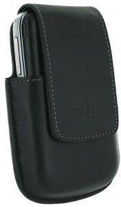 BLACKBERRY BOLD 9000 LEATHER SWIVEL HOLSTER (BLACK)