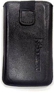 LEATHER POUCHE ANILINE CASE BLACK  HTC T8585 TOUCH HD2