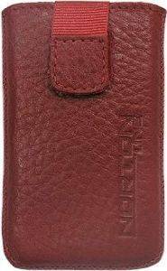 LEATHER POUCHE ANILINE CASE RED  SONY ERICSSON W995