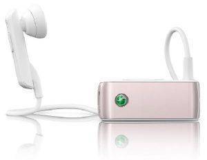 SONY ERICSSON VH700 BLUETOOTH NOISE SHIELD HANDSFREE - WHITE/PINK
