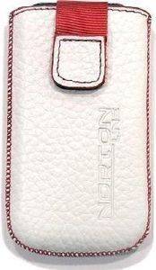 LEATHER POUCHE ANILINE CASE WHITE - RED SEW ΓΙΑ NOKIA X6 LEATHER POUCHE ANILINE CASE WHITE - RED SEW ΓΙΑ NOKIA X6