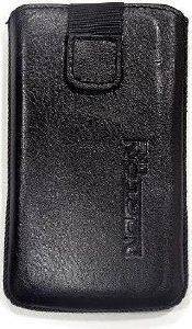 LEATHER POUCHE ANILINE CASE BLACK  NOKIA X6