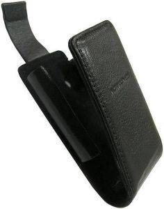 LEATHER FLIP CASE ANILINE BLACK  SONY ERICSSON XPERIA X8